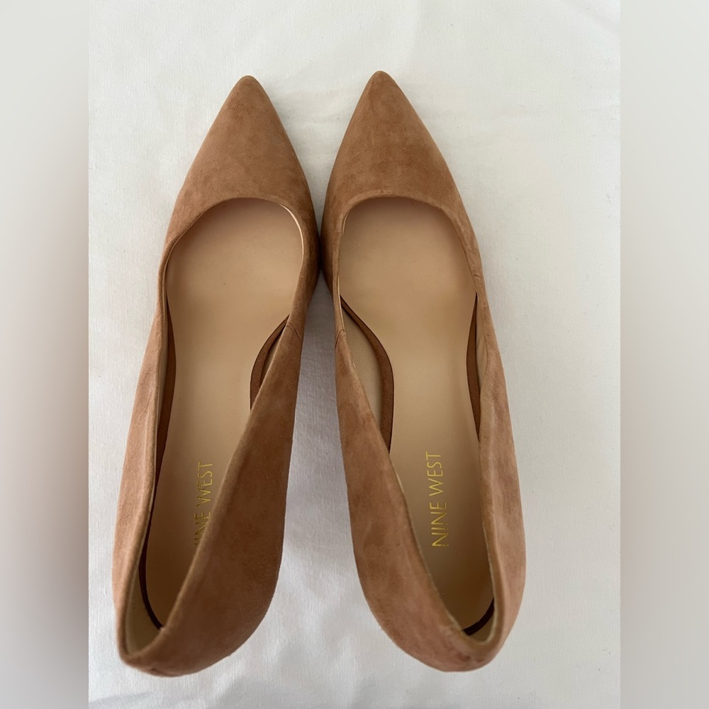 Nine West Women's Tan Suede High Heels
